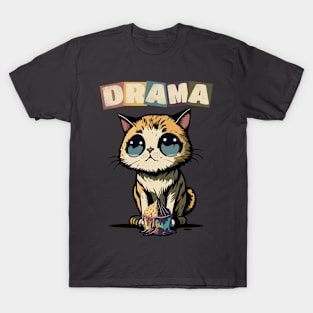 Drama Cat Melting Ice Cream T-Shirt